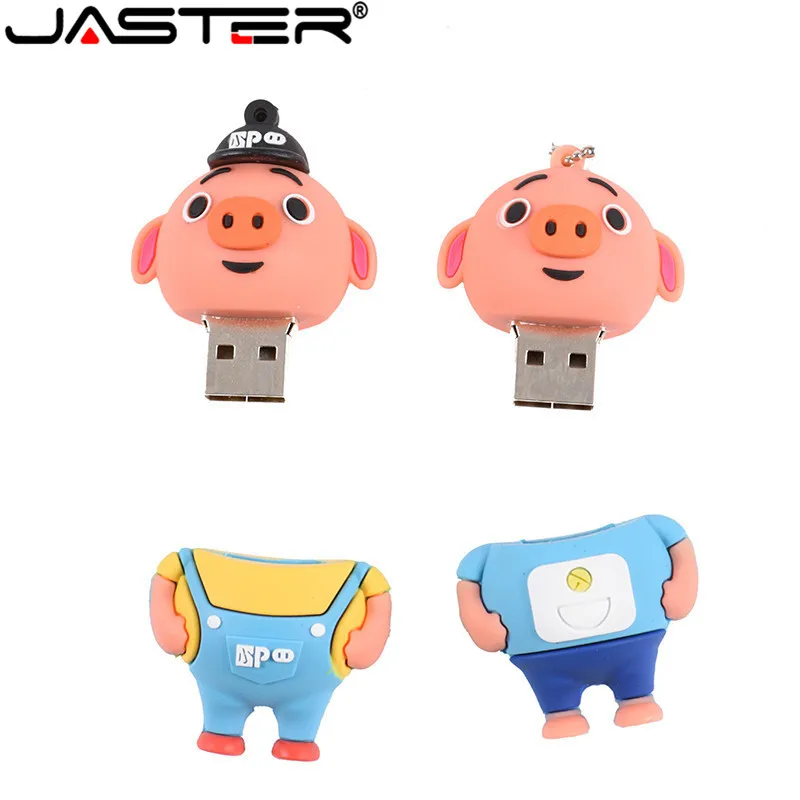 С изображением мультипликационной свинки Usb флэш накопитель 64 Гб оперативной