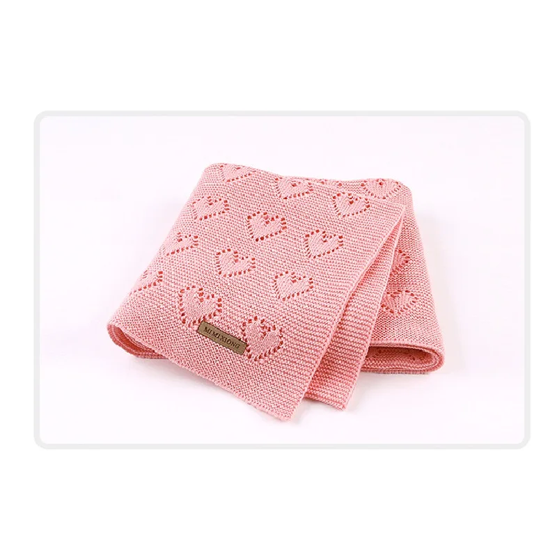 82W515 Light Pink Детское одеяло из трикотажного хлопка; летние вещи для пеленки для новорожденных; одеяло для коляски; одежда; Cobertor Infantil; ежемесячное детское одеяло - Цвет: 82W515 Light Pink