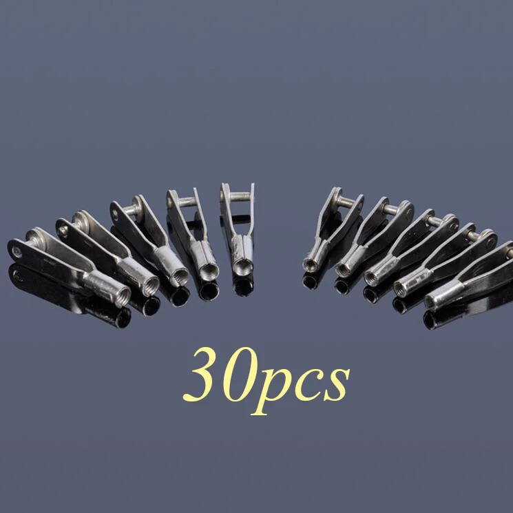 Free Shipping 30PCS M2/M3 Metal Servo Horn Clevis Iron Chuck Connector Ends For 2/3mm Pull Rod Spare Part DIY Model | Игрушки и хобби