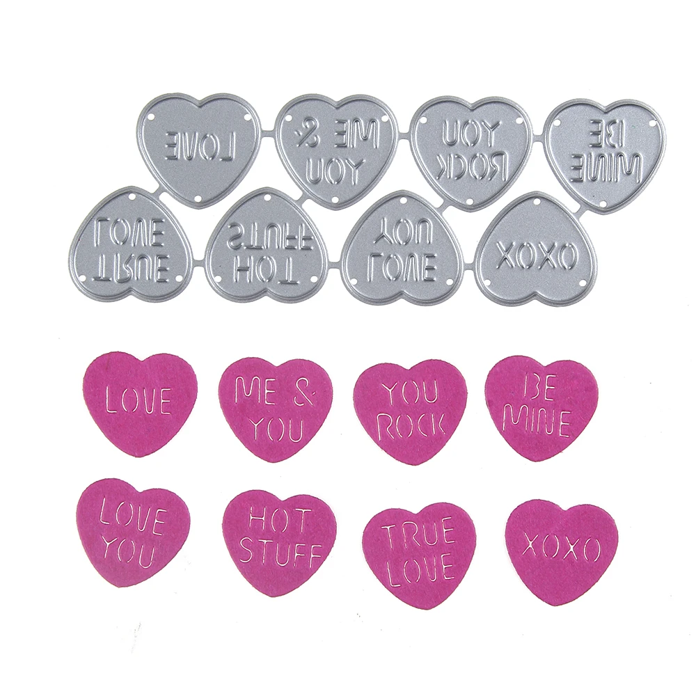 Мини Heartshape Скрапбукинг Новое поступление металлический Трафаретный вырубной