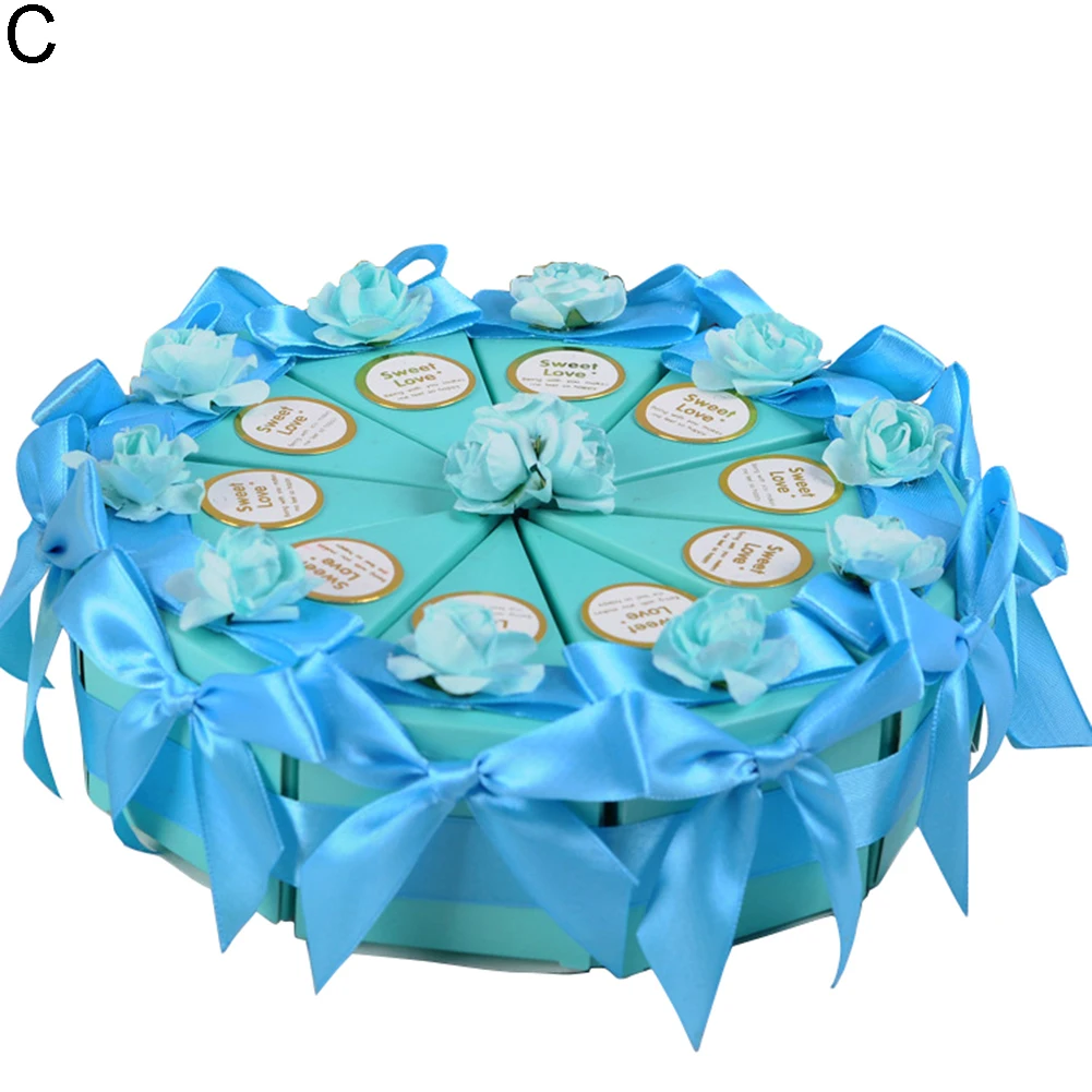 Коробка конфет 10 шт креативный цветок розы лук треугольник торт случае