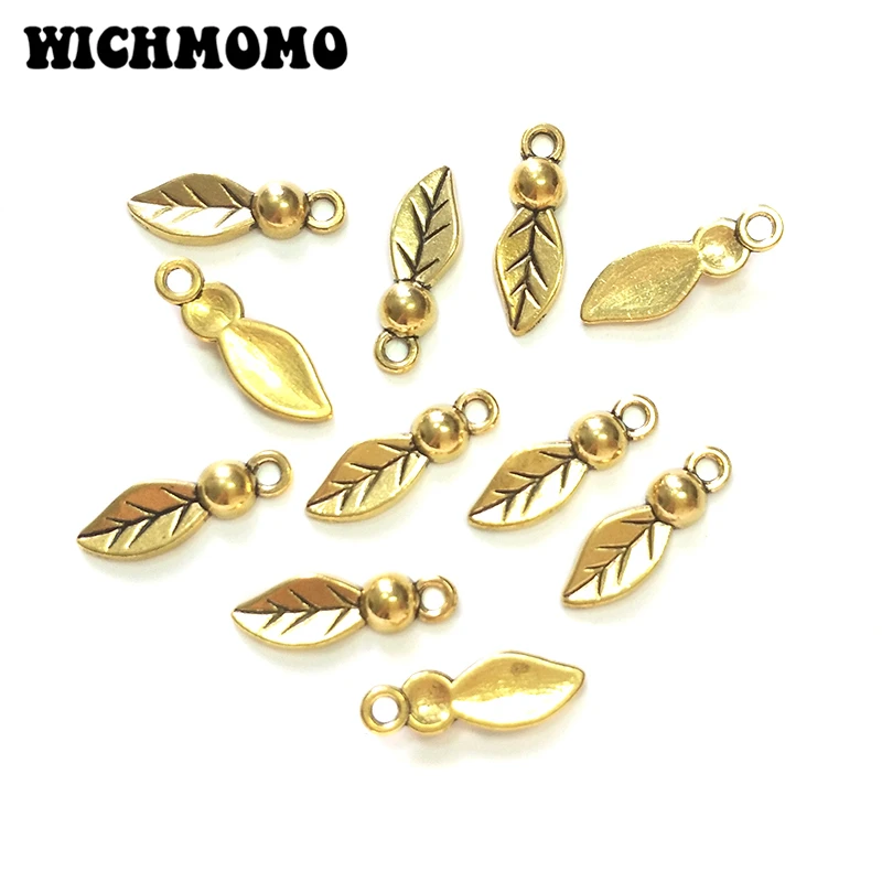 

Fashion 30pcs 19*6MM Zinc Alloy Gold Small Leaves Charms DIY Jewelry Earrings Accessories
