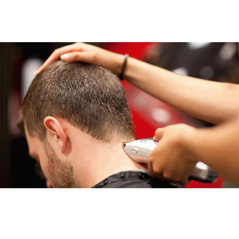 Водонепроницаемый триммер для волос ЖК дисплей Мужская машинка стрижки перезаряжаемая Встроенная расческа