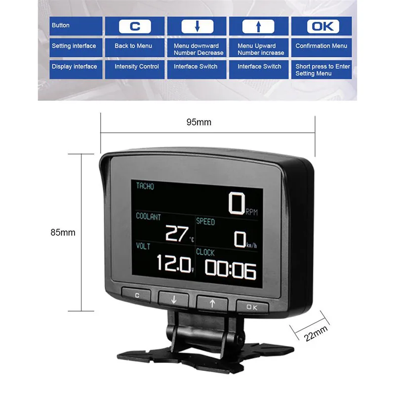 X50 PRO Obd2 HUD Дисплей автомобильный компьютер Скорость ometer OBD 2 II счетчик воды