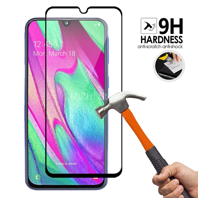 Защитное стекло для samsung a40 закаленное полное покрытие galaxy a 40 40a a405f защитная