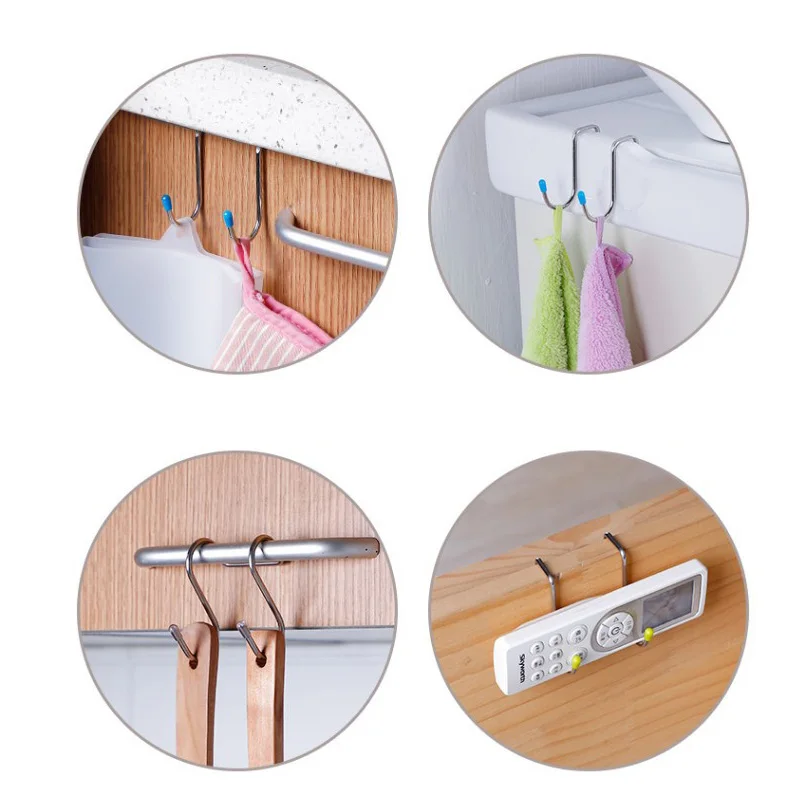 Дверные Крючки из нержавеющей стали двойной s образный крючок для кухонных