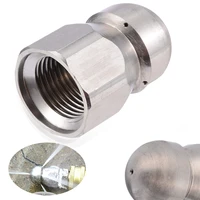 12f pressure nozzle washer drain sewer dredge cleaning pipe nozzle jetter stainless steel 5 jet rotary nozzles
