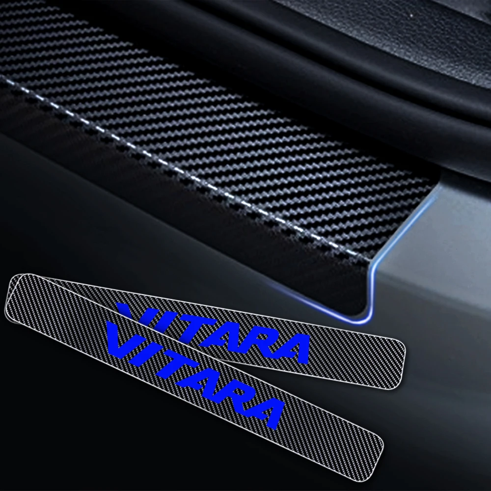 Для Suzuki Vitara 4D виниловая наклейка из углеродного волокна автомобиль порога Добро