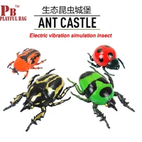 2018 simulation vibration insect ladybug beetle green insect electric vibration simulation insect electronic pet childrens toys