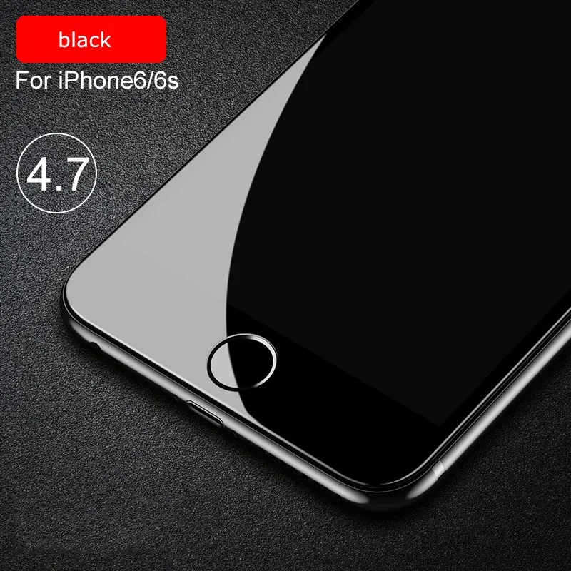 GUSGU 9H 3D изогнутое Полноразмерное покрытие из закаленного стекла для iPhone 6 6s защита экрана анти-пип пленка для конфиденциальности для iPhone 6 6s plus - Цвет: i6 6s black