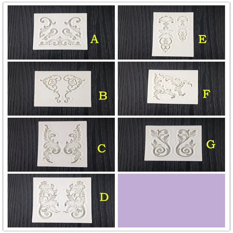 Различные сахарные торты Жидкая силиконовая форма ретро орнамент тотемного