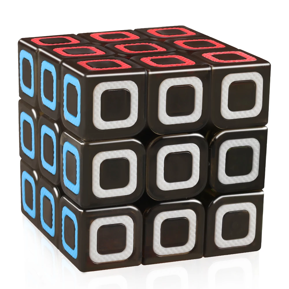 D-FantiX Qiyi Dimension 3x3 скоростной кубик Гладкий волшебный 3x3x3 прозрачный черный 57 мм