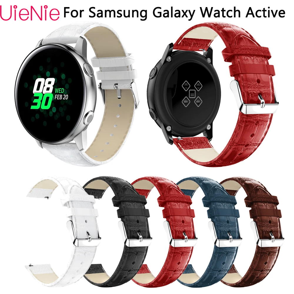 Классический кожаный ремешок для Samsung Galaxy Watch 20 мм активный браслет Gear S2