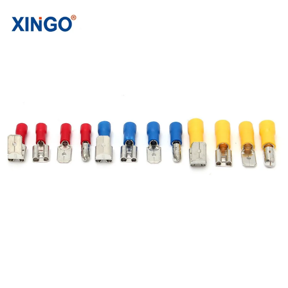 Набор изолированных обжимных клемм для проводов 480 шт. красный синий желтый|wire