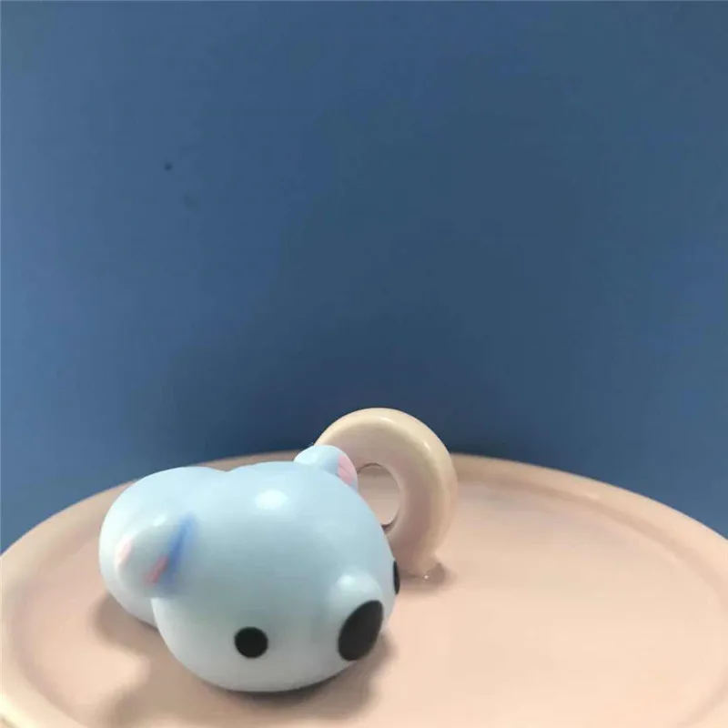 Blue Bear Мини Изменение цвета милый кот Антистресс мяч сжимает Mochi поднимающийся Abreact мягкий липкий снятие стресса забавная Подарочная игрушка - Цвет: Blue Bear