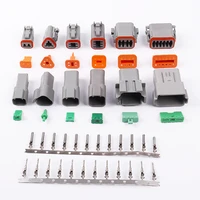 5set 2346812 pin waterproof electrical automotive wire 14 18 awg grey block button for deutsch connector motor car