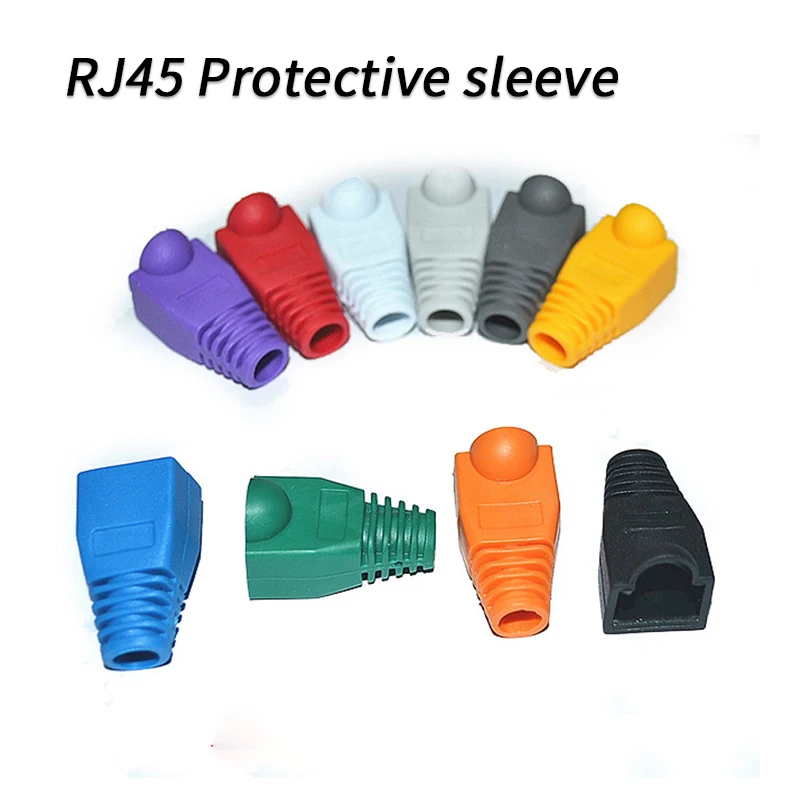 Цветные RJ45 шапки Cat6 сетевые сапоги RJ 45 оболочка Cat6a Cat5 Cat5e защитный рукав