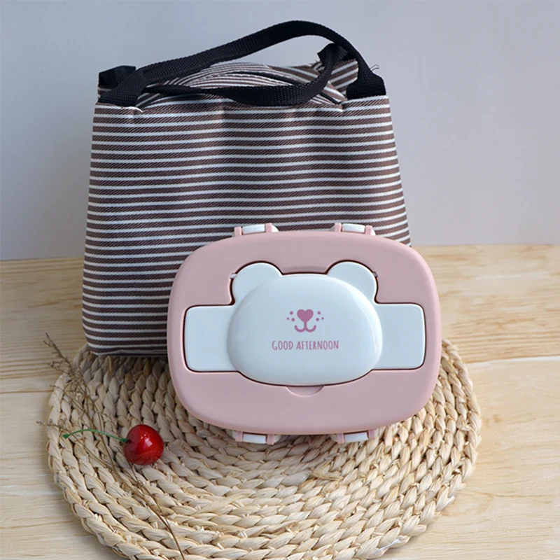 MICCK Cartoon Cute Lunch Box For Kids Leakproof Creative Bento With Spoon BPA Free Brief Food Container Kitchen Store |