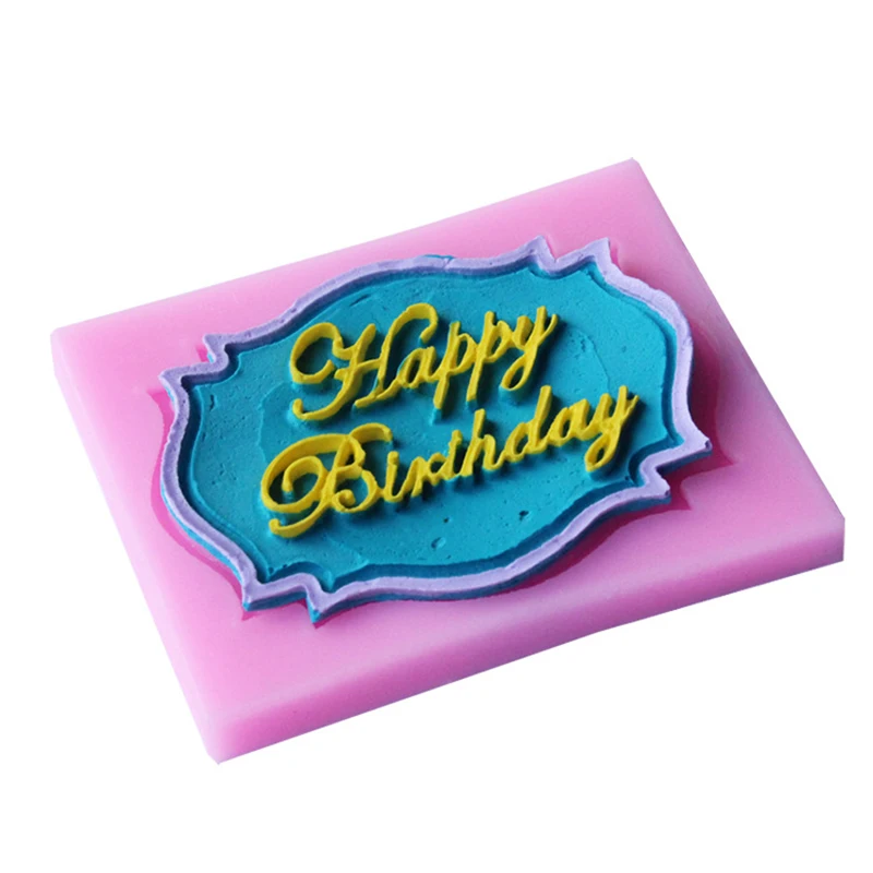 New Happy Birthday Alphabet Letter Form Silicone Mold DIY Chocolate Fondant Cake Decoration Tools Cupcake mould Baking utensils|Формы для