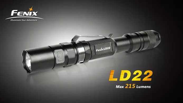 Outdoor lighting LED Flashlight Fenix LD22 215 lumens XP-G2 (R5) AA battery waterproof aluminum hunting torch-100% original | Лампы и
