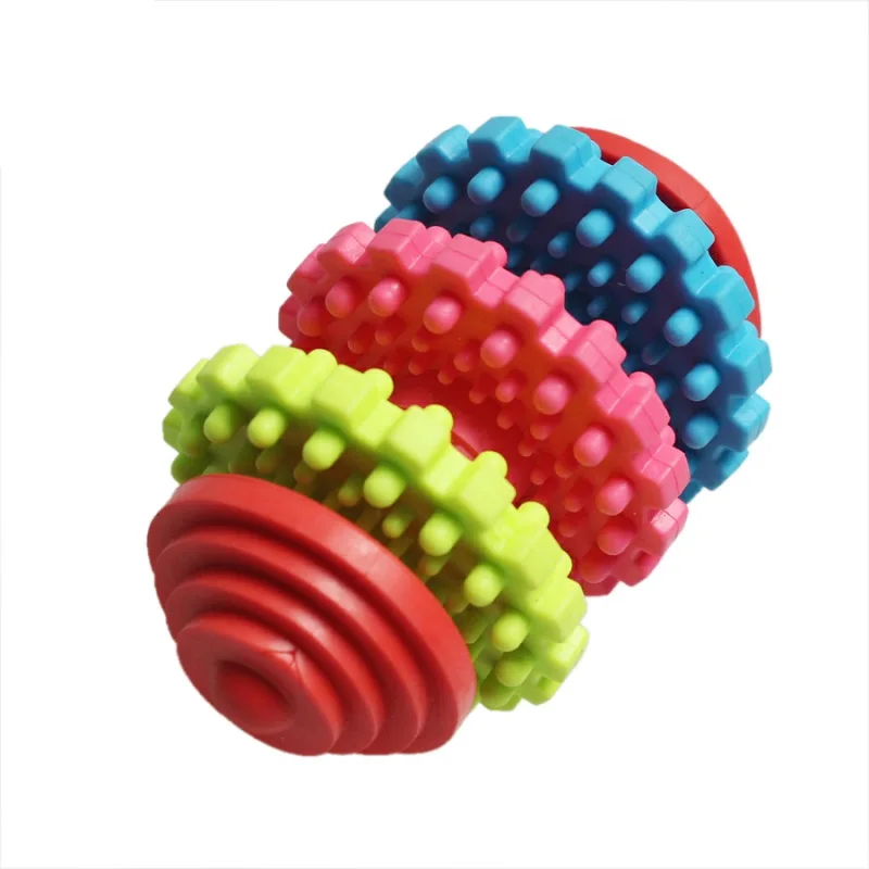 Three Color Swivel Красочная вращающаяся игрушка в форме шестерни, игрушка для собаки, резина для жевания, чистящая игрушка, анти укус, домашние животные, собака, молярный мяч, Игрушки для маленьких, средних и больших собак - Цвет: Three Color Swivel