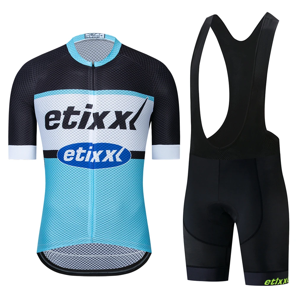 Bib Cycling Set 02 Etixxl новая классическая гоночная посадка легкая дышащая ткань Велоспорт Джерси короткий рукав велоезда по дорогам на MTB комплект 4d гелевая накладка нагрудник - Цвет: Bib Cycling Set 02