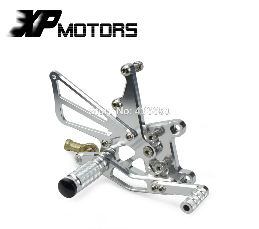 Silver CNC Billet Race Adjustable Foot pegs Control Kits Rear Sets For Triumph T509 Speed Triple 1997 98 99 00 01 2002 | Автомобили и