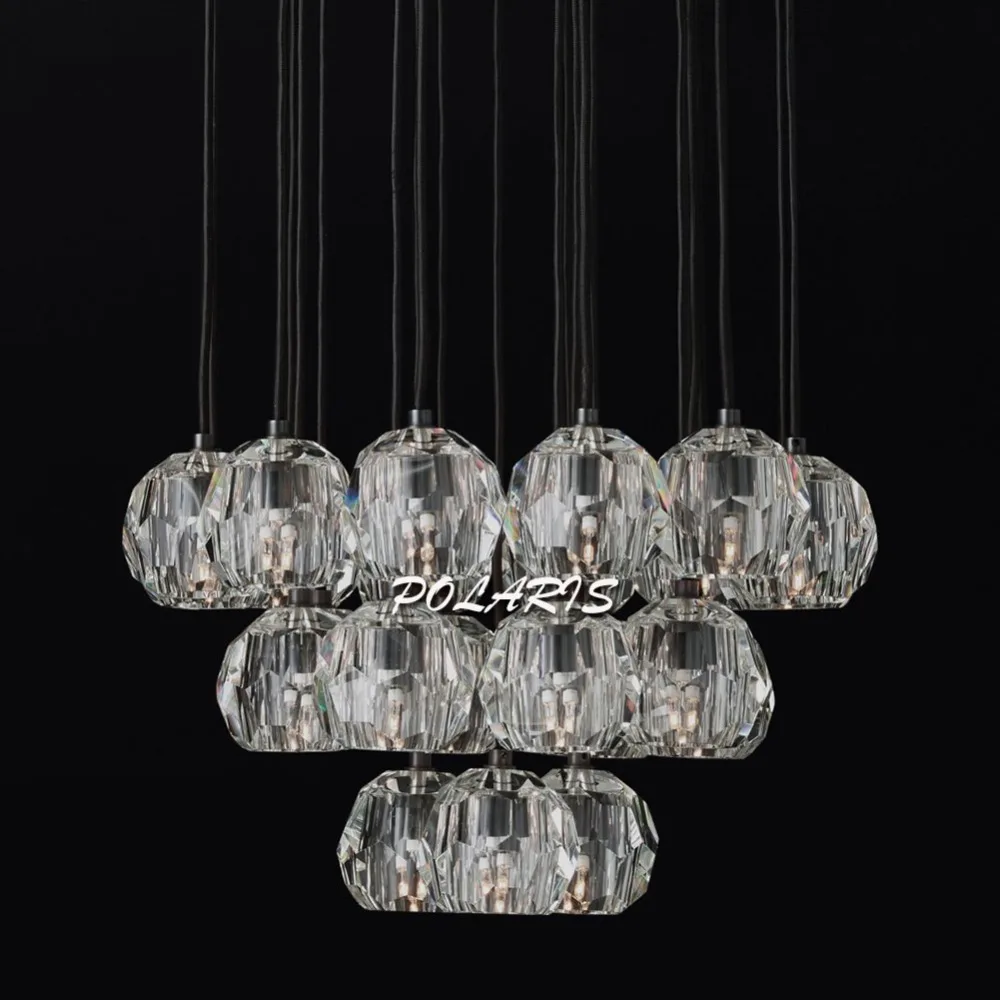Modern LED Crystal Chandelier Lighting Flush Mount Chandeliers Light Fixture Living Dining Room Bedroom | Освещение