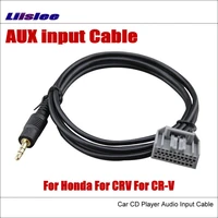 liislee original plugs to aux adapter 3 5mm connector for honda crv cr v car audio media cable data music wire