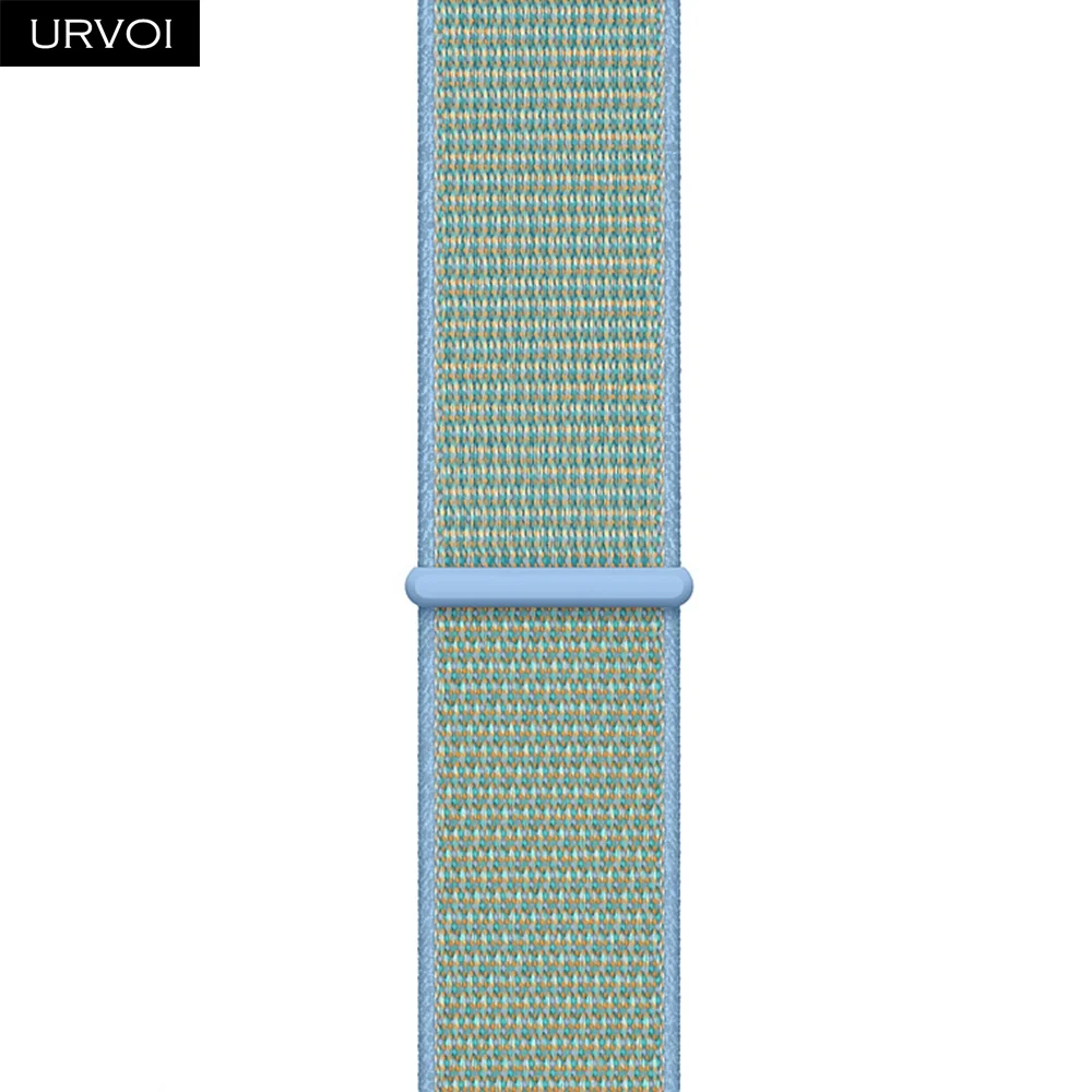 Cornflower URVOI Спортивная петля для apple watch band series 5 4 3 2 1 светоотражающий ремешок для iwatch двухслойный дышащий тканый нейлон осень - Цвет ремешка: Cornflower