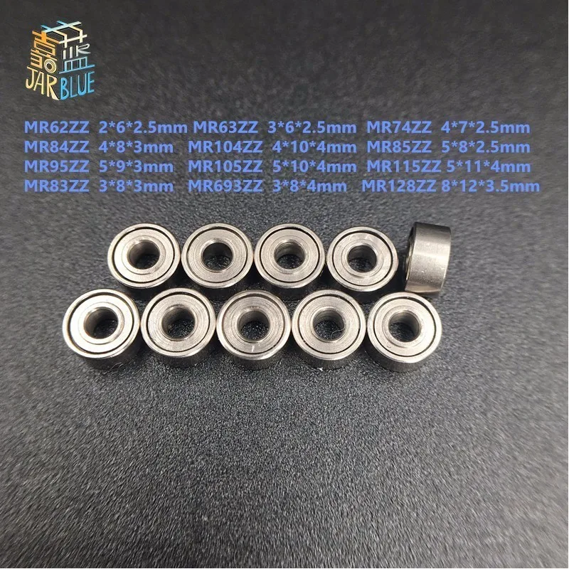 10 шт. MR62ZZ MR63ZZ MR74ZZ MR84ZZ MR104ZZ MR85ZZ MR95ZZ MR105ZZ MR115ZZ MR83ZZ Миниатюрный подшипник