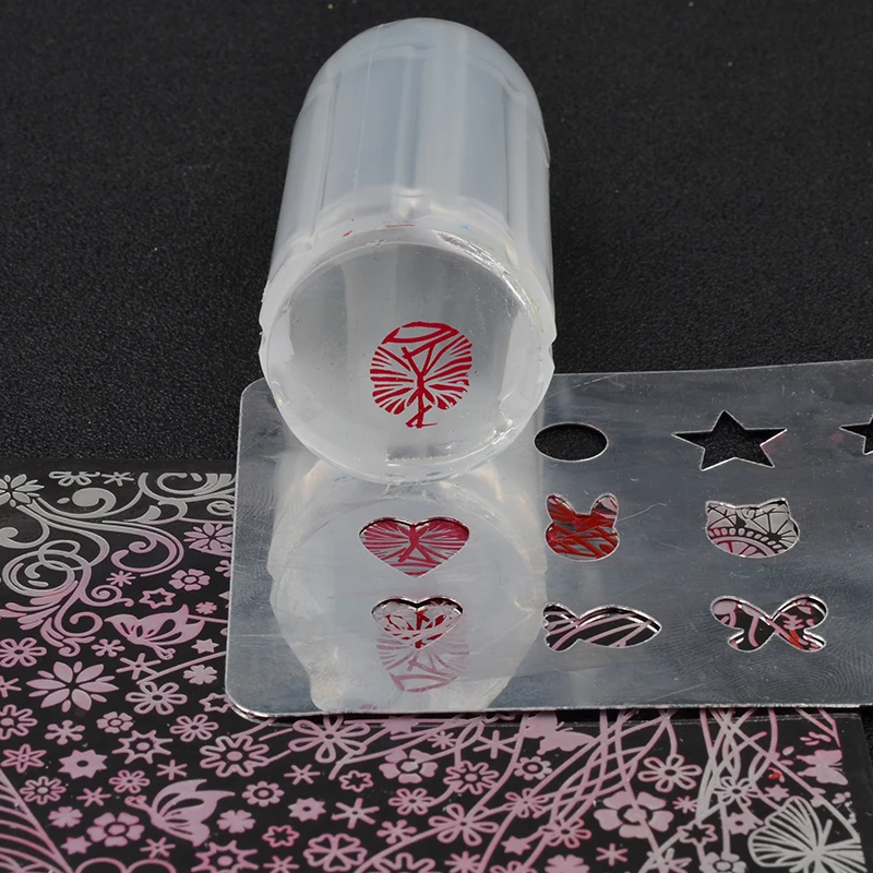 Mix 4 вида конструкций ногтей штамповка плиты полые из нержавеющей штамп шаблон