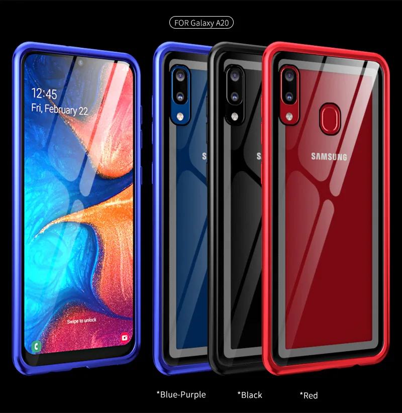 Металлический Чехол OMEVE для samsung A50 A30 A70 A60 A40 A20 A10 бампер из алюминиевого сплава закаленное стекло задняя крышка для samsung A 50 30 70