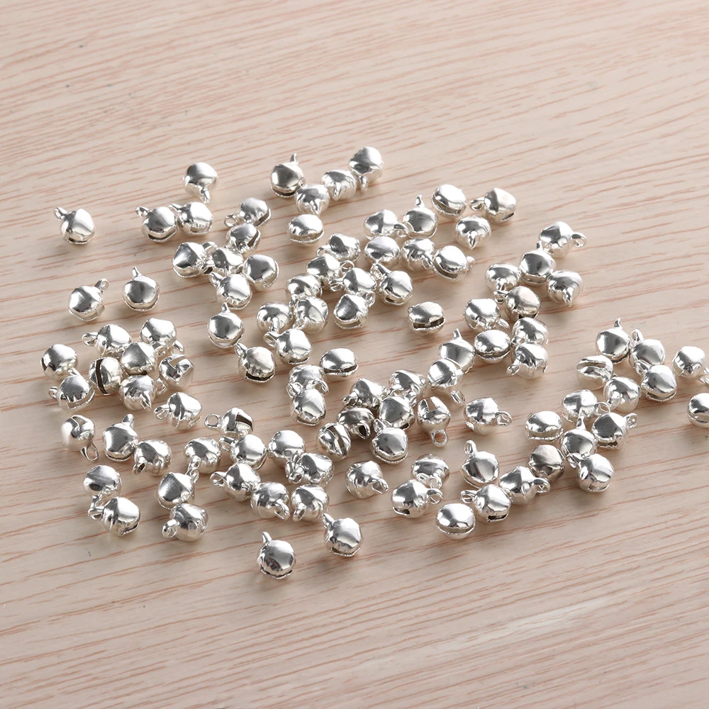 100 шт. Модные 6*8 мм Новые Рождественские Подвески железная цветная бусина