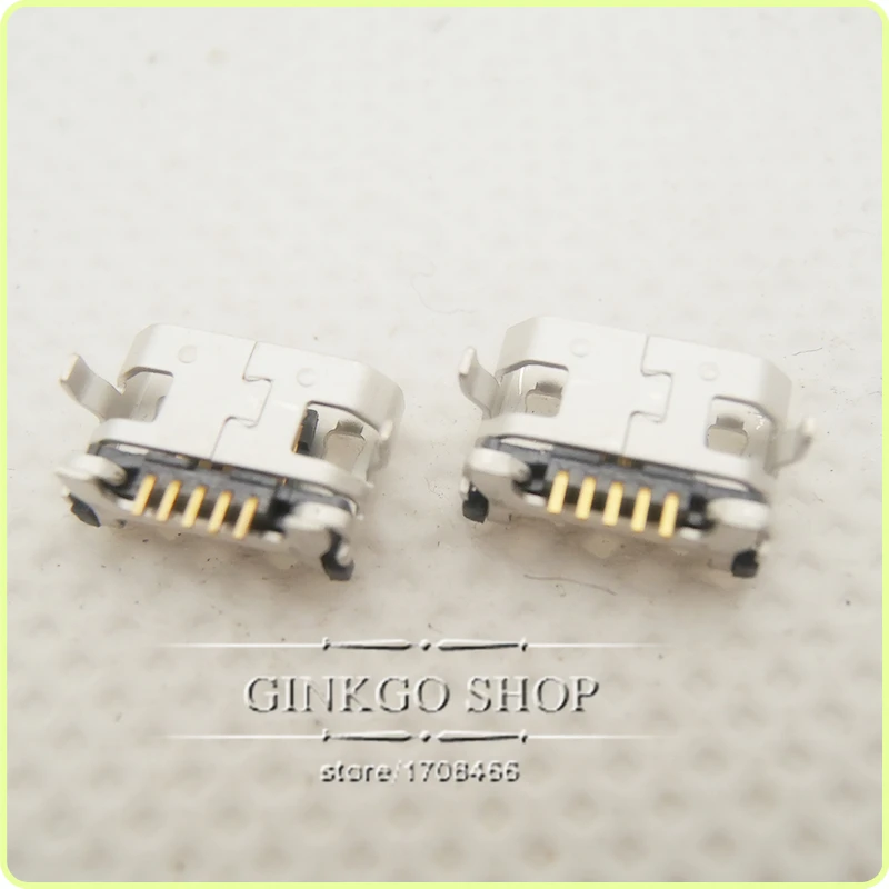 5 шт. Micro контактный USB разъем для зарядного устройства питания планшетного ПК Lenovo