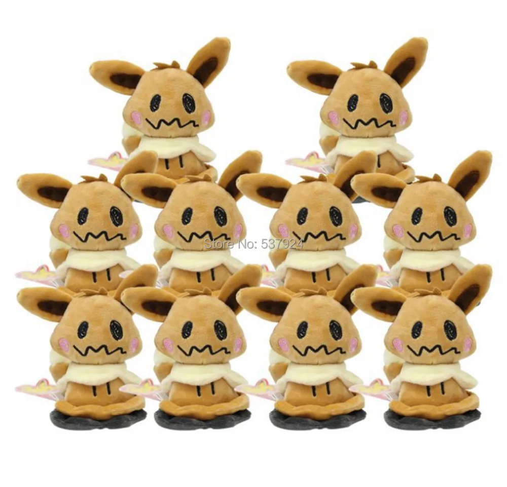 7 шт. Sylveon Eevee Umbreon Flareon vaporion Jolteon Espeon Косплей Mimikyu " 10 см Брелок-плюшевая кукла подвеска