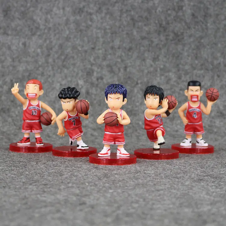 5pcs Style B 5 шт./лот SLAM DUNK Shohoku баскетболист Аниме фигурки Куклы Hanamichi Sakuragi Rukawa Kaede крутая модель для детей - Цвет: 5pcs Style B