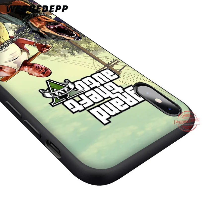 WEBBEDEPP Grand Theft Auto GTA V Мягкий силиконовый чехол для iPhone 8 7 6S 6 Plus 11 Pro XS Max XR X 5 | Мобильные