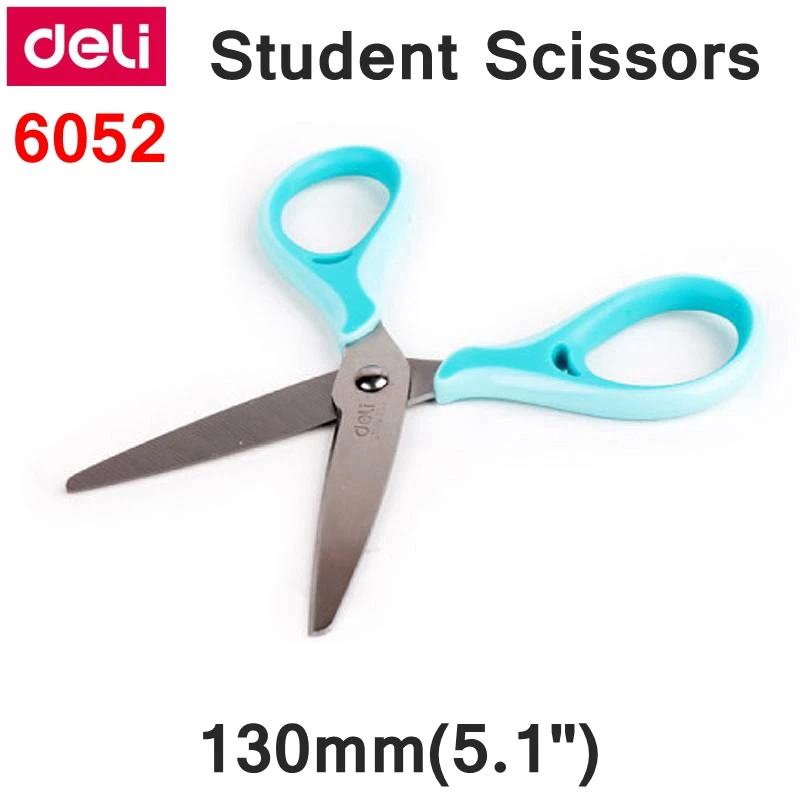 

Deli 6052 Student Scissors 130mm(5.1') stainless scissors retail packing