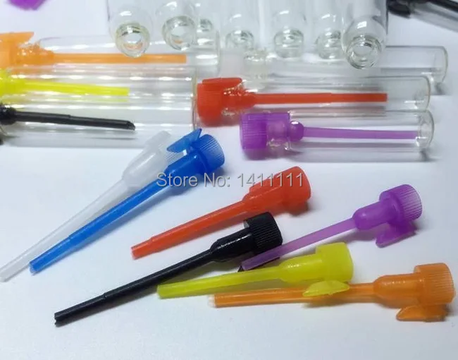 Free shipping 100pcs 1ML mini glass perfume vial Liquid sample tester bottle Tube Colorful cap | Красота и здоровье