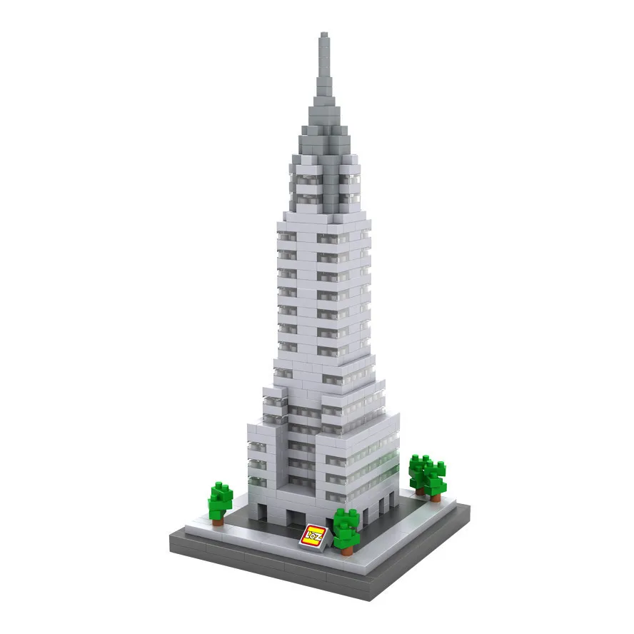 Jouets Architecture Chrysler Building Modele Nano Pixels Diamant уникальный Vente Blocs de Construction Briques En Plastique|Блочные
