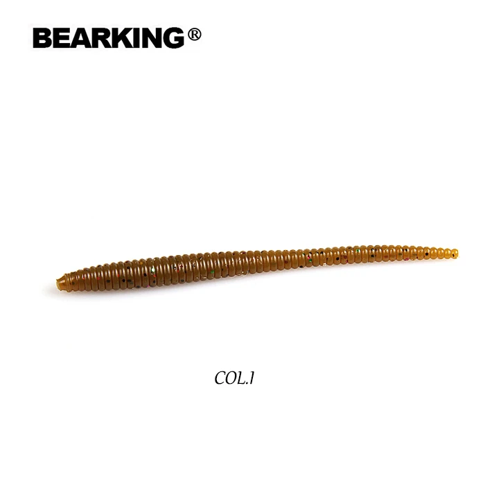 COL.I BEARKING Мягкая приманка черви 8 см 1,12g 20 шт./пакет рыболовные приманки Искусственные Силиконовые бас щука приманки Minnow Swimbait крючковый лов Пластик приманки - Цвет: COL.I