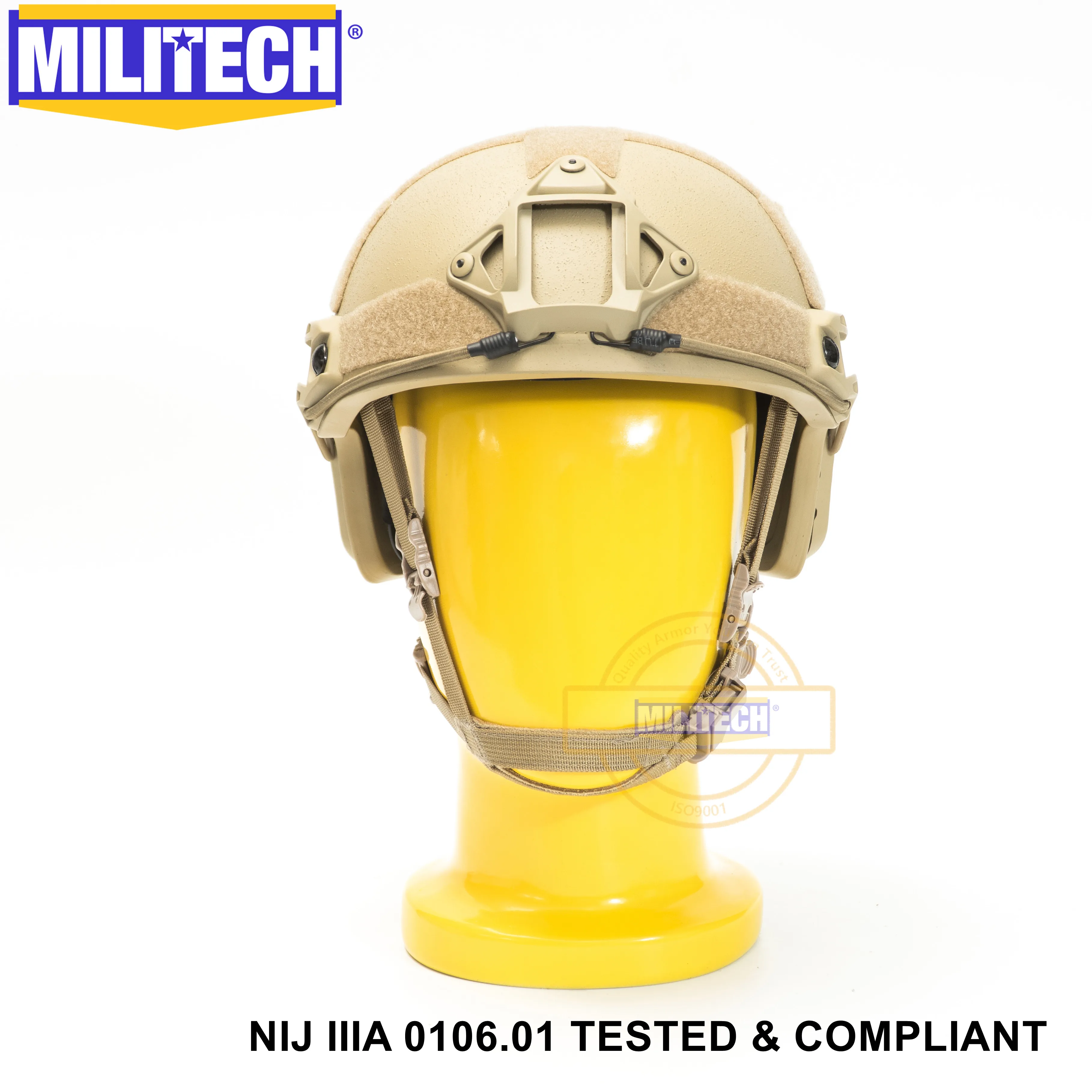 MILITECH Desert Tan DE OCC Liner Набор NIJ IIIA БЫСТРО Пуленепробиваемый Шлем и козырек Дело