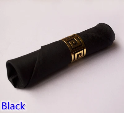 Черный цвет Настольная салфетка простая Полиэстеровая для свадебного отеля и