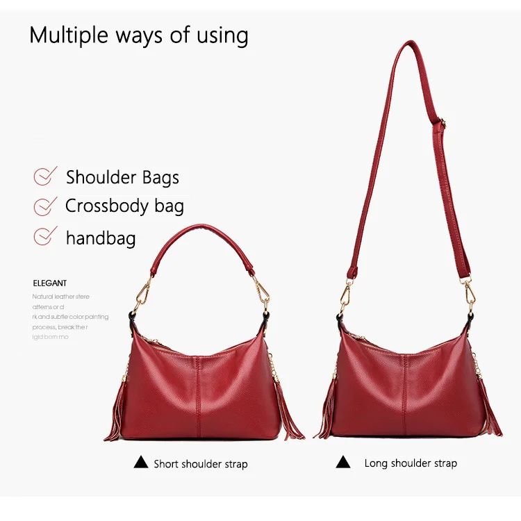 Fashion Tassel Crossbody Bags For Women Messenger Bag Designer Handbags High Quality Female Leather Shoulder Bag Sac A Main