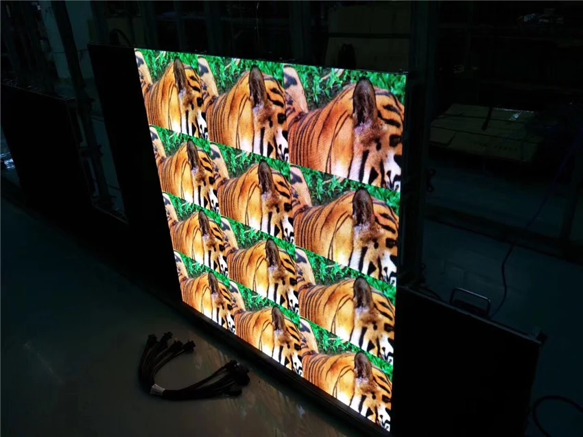 AliExpress точечная матрица P1.6 RGB светодиодный рекламный светодиодный экран литой алюминиевый шкаф 4k разрешение hub75 светодиодный дисплей телевизор smd1010
