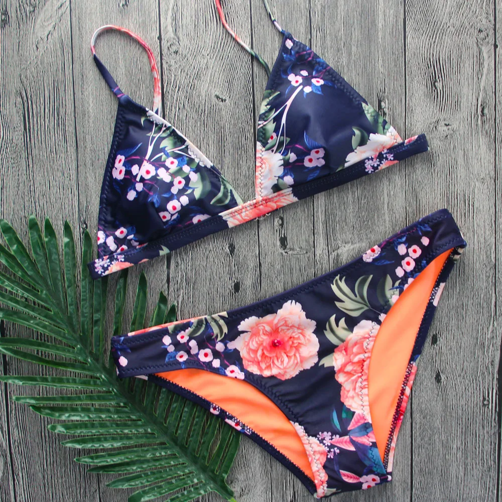 2017 комплект бикини с рисунком розы купальный костюм пляжная одежда|beachwear|beachwear