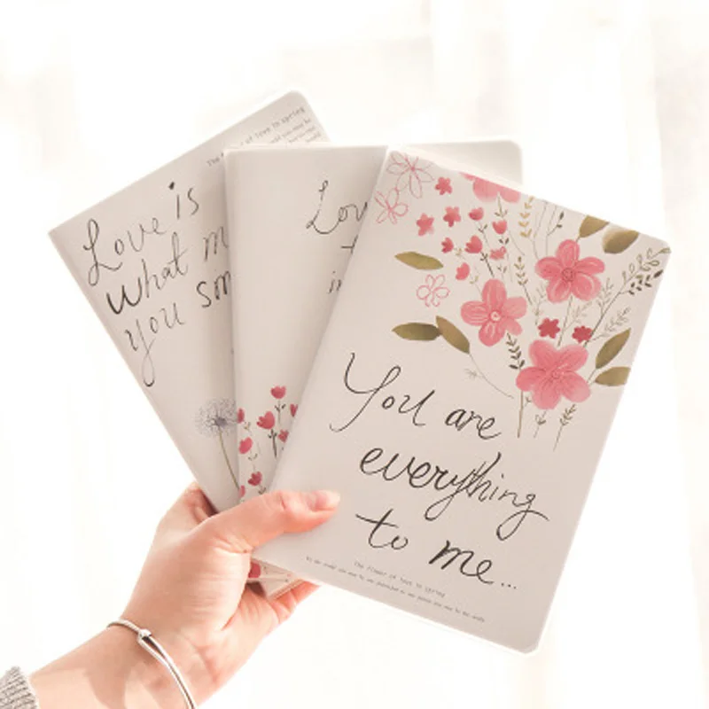 

1pc 25.5*18.2cm Creative Small B5 Fresh Plastic Sets Of The Hands Book Girl Fine Loaded Students Diary Book