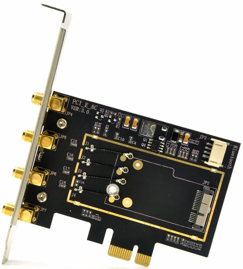 WTXUP для Broadcom BCM94331 BCM94360CD BCM943602CDAX BCM943602CS WLAN карты Настольный конвертер PCI-E адаптер для Apple WiFi карты