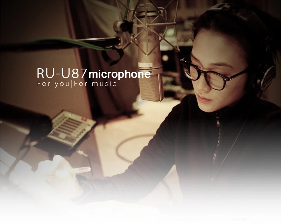 YUEPU U87, Студийный конденсаторный микрофон, Профессиональная Большая диафрагма, высокая чувствительность для компьютера, запись видео, фантомное питание